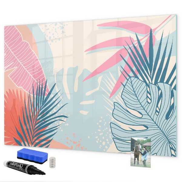Magnetic dry erase board A colorful board for notes and photos