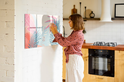 Magnetic dry erase board A colorful board for notes and photos