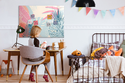 Magnetic dry erase board A colorful board for notes and photos