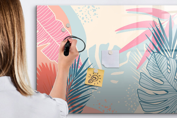Magnetic dry erase board A colorful board for notes and photos