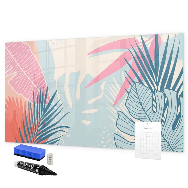 Magnetic dry erase board A colorful board for notes and photos