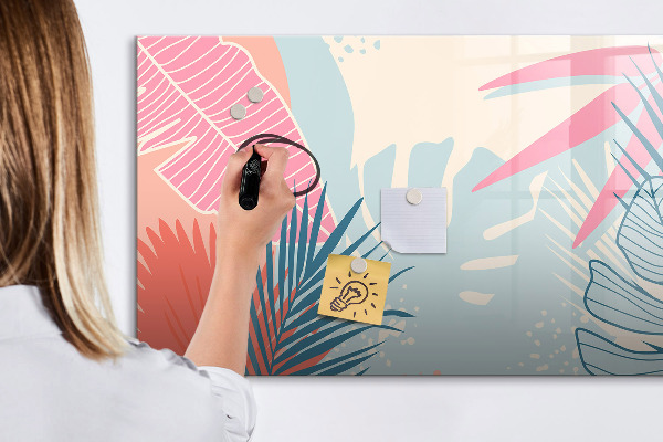 Magnetic dry erase board A colorful board for notes and photos