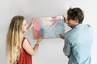 Magnetic dry erase board A colorful board for notes and photos