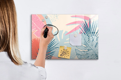 Magnetic dry erase board A colorful board for notes and photos