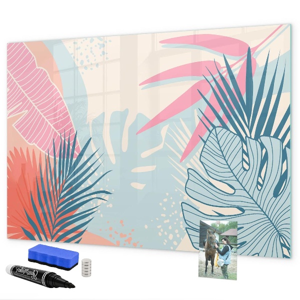 Magnetic dry erase board A colorful board for notes and photos