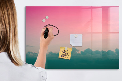 Magnetic dry erase board A colorful board for notes and photos