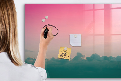 Magnetic dry erase board A colorful board for notes and photos