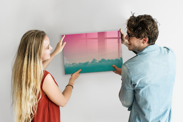 Magnetic dry erase board A colorful board for notes and photos
