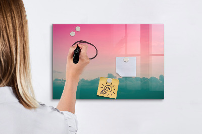 Magnetic dry erase board A colorful board for notes and photos