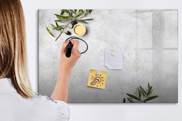 Dry erase board magnetic A stylish board for notes and photos
