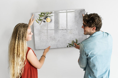 Dry erase board magnetic A stylish board for notes and photos