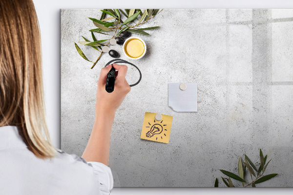 Dry erase board magnetic A stylish board for notes and photos