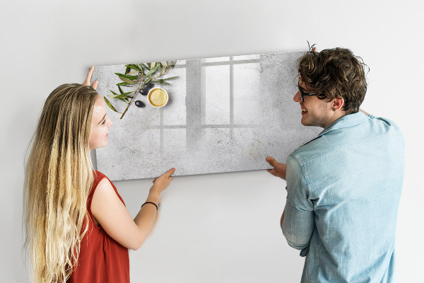 Dry erase board magnetic A stylish board for notes and photos