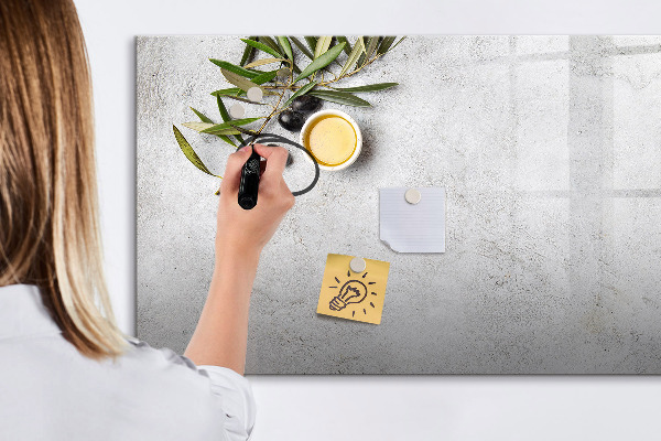 Dry erase board magnetic A stylish board for notes and photos