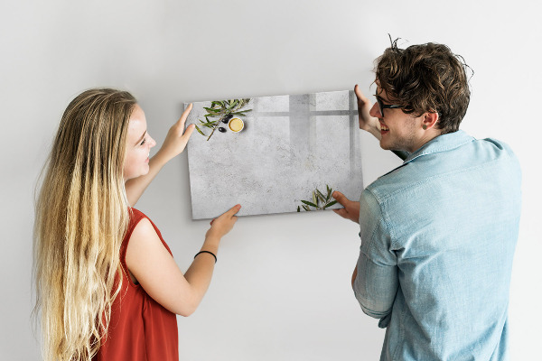 Dry erase board magnetic A stylish board for notes and photos