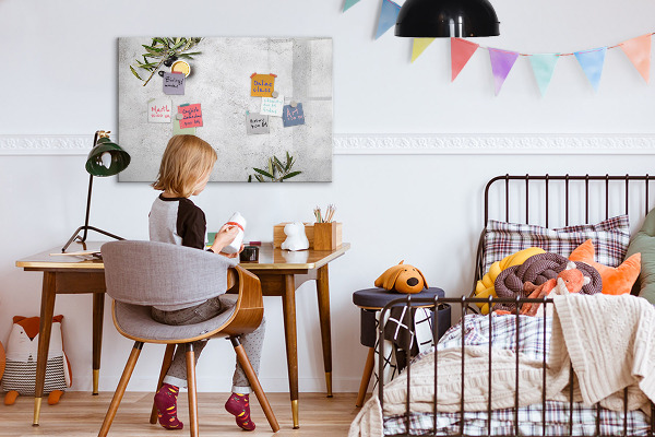 Dry erase board magnetic A stylish board for notes and photos