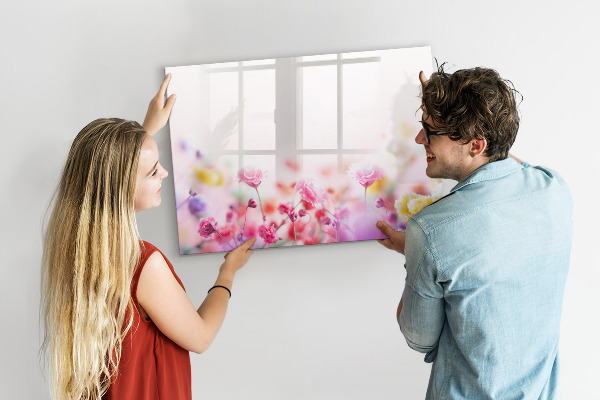 Dry erase board magnetic Floral board for photos and notes