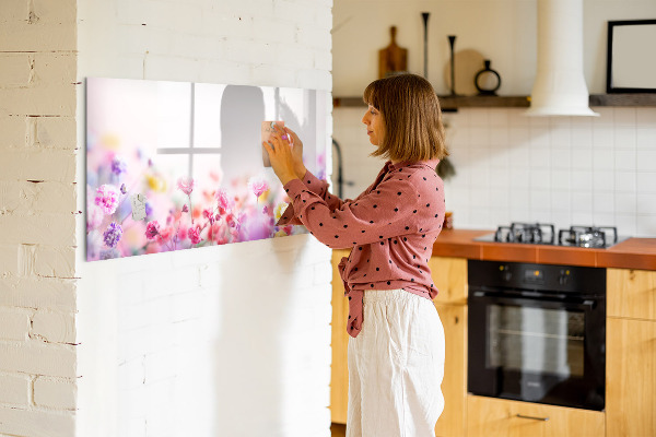 Dry erase board magnetic Floral board for photos and notes
