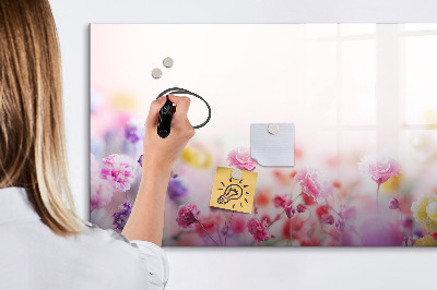 Dry erase board magnetic Floral board for photos and notes