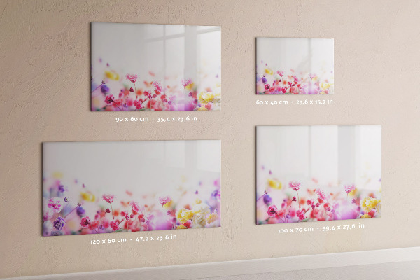 Dry erase board magnetic Floral board for photos and notes