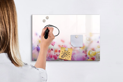 Dry erase board magnetic Floral board for photos and notes
