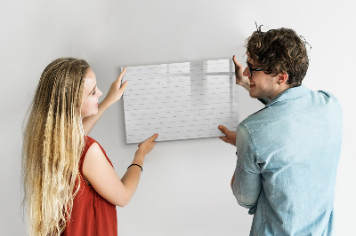 Magnetic dry erase board Board for photos and notes