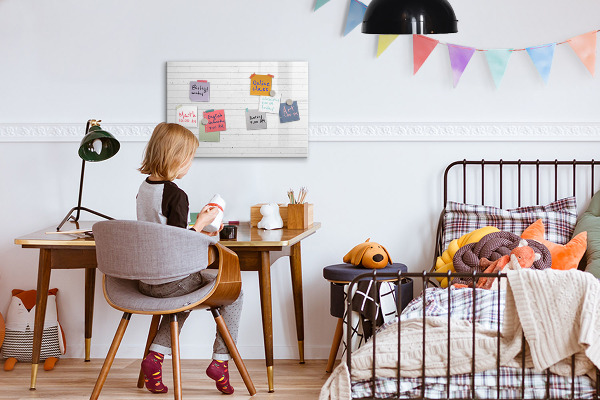 Magnetic dry erase board Board for photos and notes