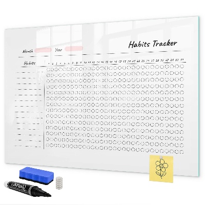 Dry erase board magnetic Habit tracking with a modern twist