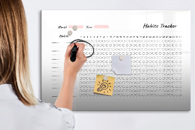 Dry erase board magnetic Habit tracking with a modern twist