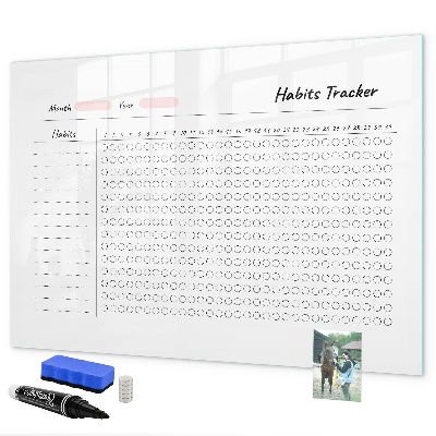 Dry erase board magnetic Habit tracking with a modern twist