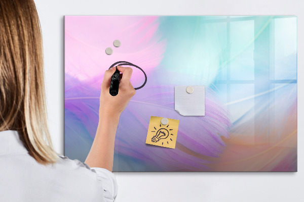 Magnetic dry erase board A colorful board for photos and notes