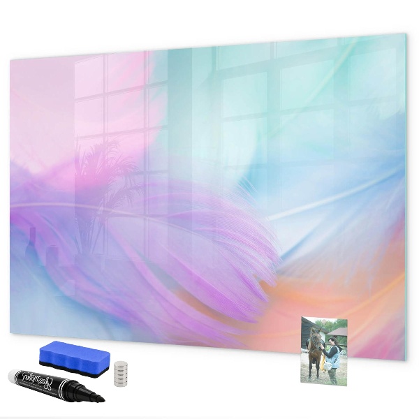 Magnetic dry erase board A colorful board for photos and notes