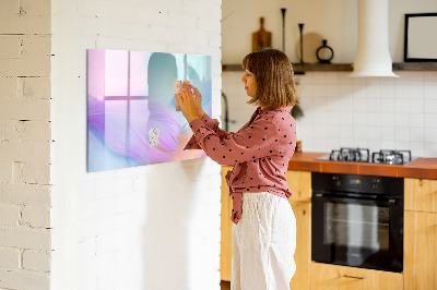 Magnetic dry erase board A colorful board for photos and notes