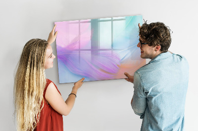 Magnetic dry erase board A colorful board for photos and notes