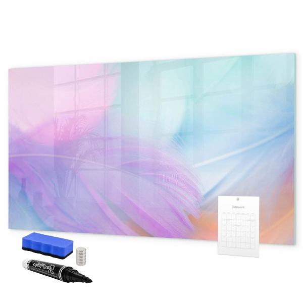 Magnetic dry erase board A colorful board for photos and notes