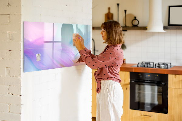 Magnetic dry erase board A colorful board for photos and notes