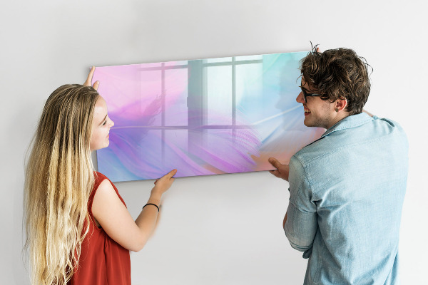 Magnetic dry erase board A colorful board for photos and notes