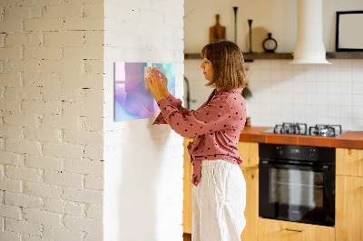 Magnetic dry erase board A colorful board for photos and notes