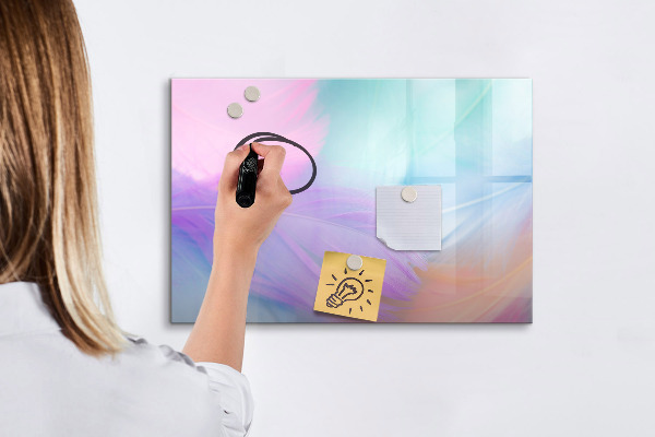 Magnetic dry erase board A colorful board for photos and notes