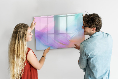 Magnetic dry erase board A colorful board for photos and notes