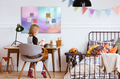 Magnetic dry erase board A colorful board for photos and notes