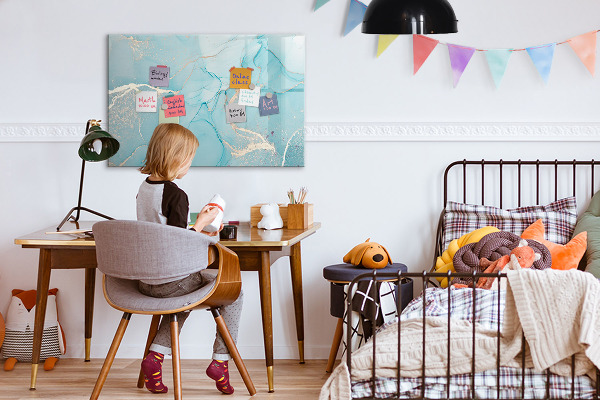 Dry erase board magnetic A colorful board for notes and photos