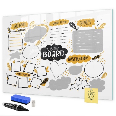 Magnetic dry erase board A vision board to make your dreams come true