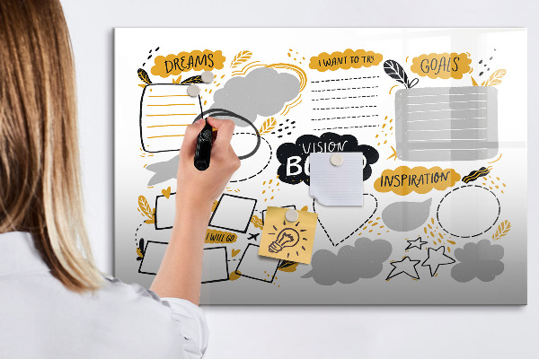 Magnetic dry erase board A vision board to make your dreams come true