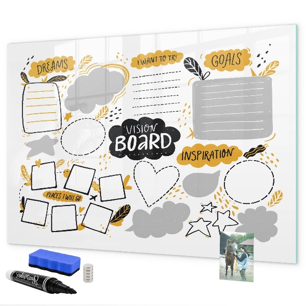 Magnetic dry erase board A vision board to make your dreams come true
