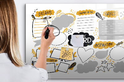 Magnetic dry erase board A vision board to make your dreams come true