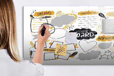 Magnetic dry erase board A vision board to make your dreams come true