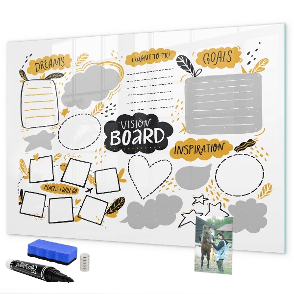 Magnetic dry erase board A vision board to make your dreams come true