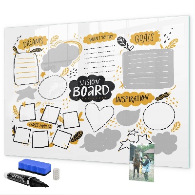 Magnetic dry erase board A vision board to make your dreams come true