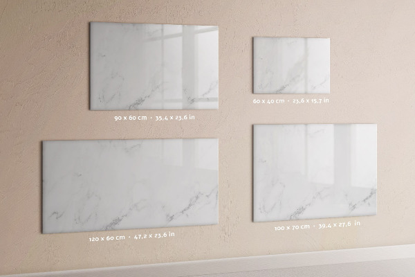 Dry erase board magnetic Modern board for notes and photos